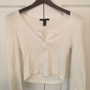 White Forever 21 Crop Top
